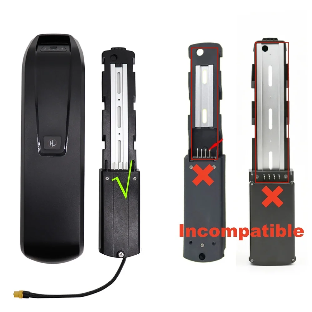 [US Direct]Aleaivy 48V 20Ah Hailong Lithium Ion Battery, 30A BMS 960Wh 4‑PIN Connector, Replacement E‑Bike Battery for 200W‑1500W Electric Bike, UL2849 UL2272 UL2271 Certified, with US 54.6V 2A Charger & Mounting Accessories