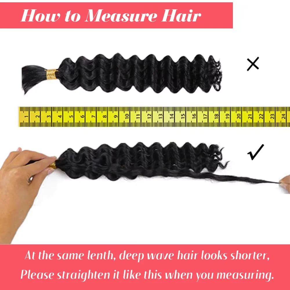 For Boho Braids 99J Burgundy Human Hair Deep Wave Human Braiding Hair 2 3 4 PCS Colored Bulk For Braiding No Weft Curly Human Hair Extensions