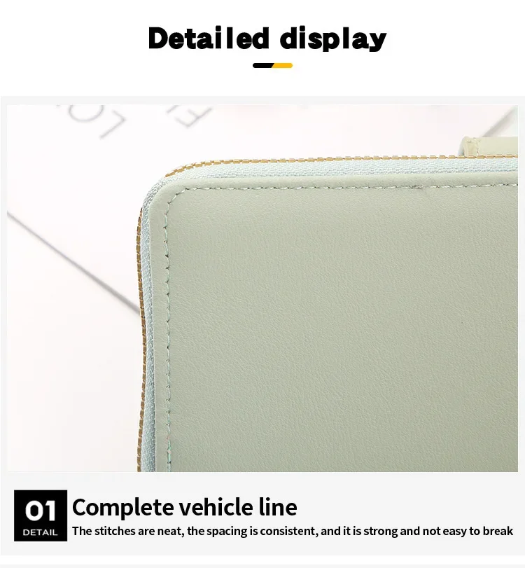 Women Long PU Leather Wallet Large Capacity Zipper Coin Purse Multi Card Holder Phone Wristlet Clutch Handbag