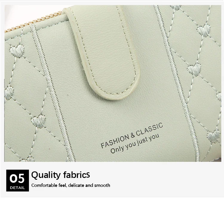 Women Long PU Leather Wallet Large Capacity Zipper Coin Purse Multi Card Holder Phone Wristlet Clutch Handbag