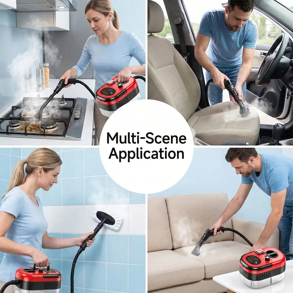 2500W Steam Cleaner, Steamer For Cleaning With Accessories, 1000ml Capacity Portable Multi-Purpose Steamer With For Home Sofa, Car, Floor, Window sv260722105953559260373