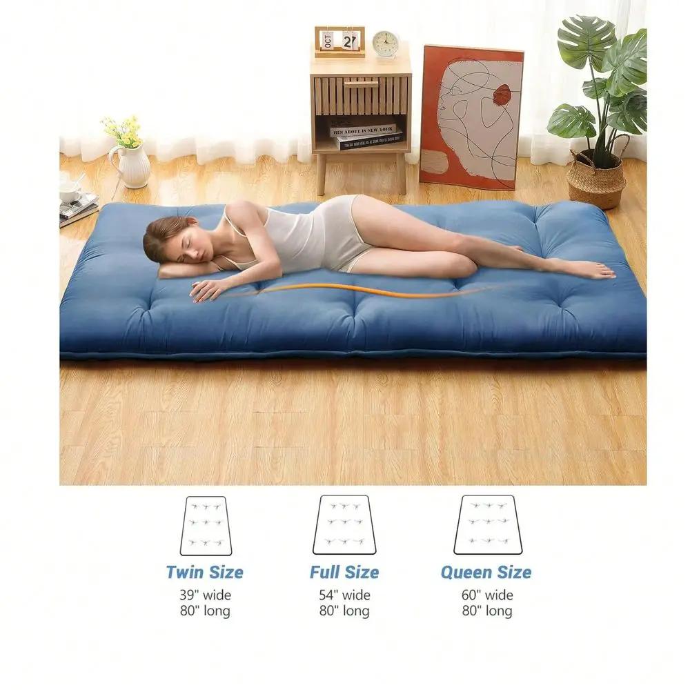 Bedroom Japanese Floor Mattress, Futon Mattress, Roll Up Mattress For Floor Tatami Mat, Sleeping Mat Camping Mattress Pad For D