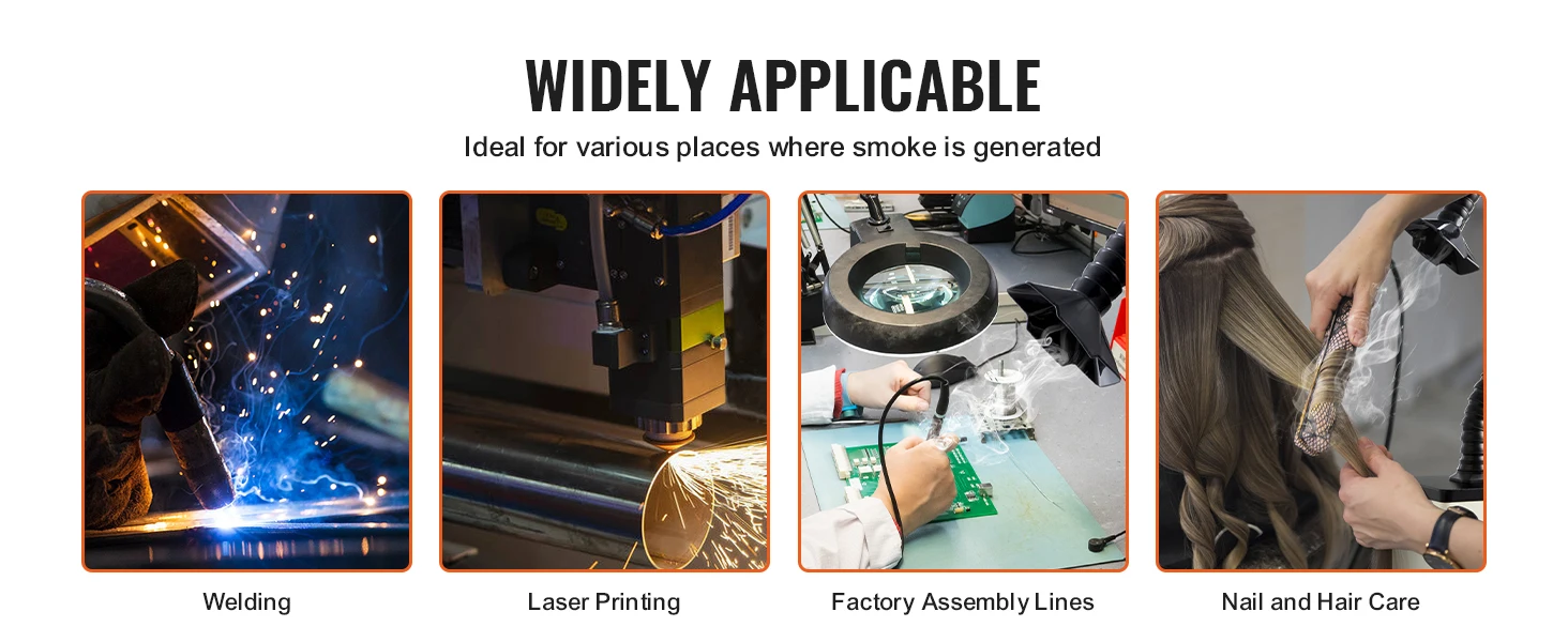 SucceBuy Solder Fume Extractor 100W/150W Smoke Extractor 332 m³/h Strong Suction Smoke Absorber Purifier for Engraving Welding