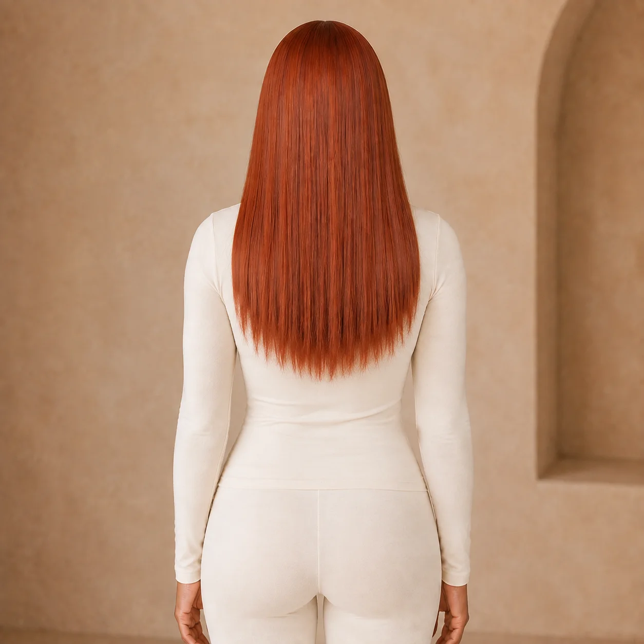TIMOPOL 20 Inch #350 Ginger Orange Straight Human Hair Wig, 13×4 HD Lace Front Wig for Black Women, 100% Human Hair, Pre-Plucked Natural Hairline