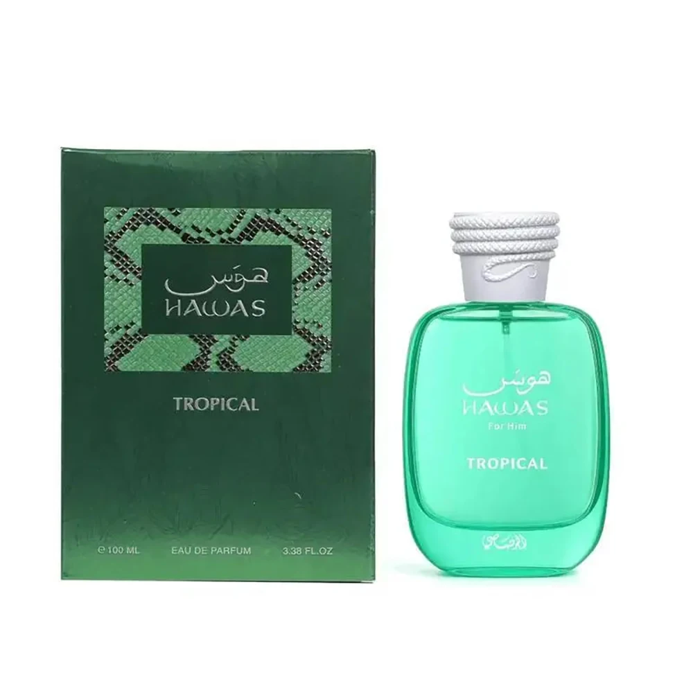 Hawas Tropical Perfume for Men 100ml Aromatic Fruity Scent Coconut Water Ginger Top Fig Mint Heart Sandalwood Tonka Base EDP for Office Casual Summer Daily Wear