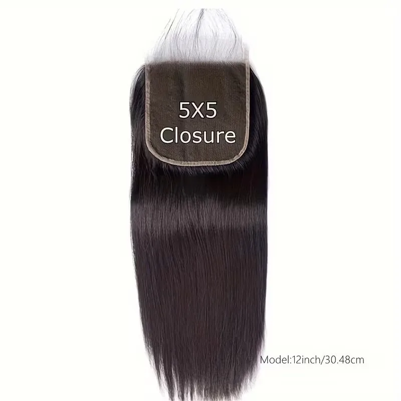 Straight 5x5 Closure Human Hair Ear To Ear Transparent Frontal Lace Only5x5 HD Lace Closure Straight Body Wave 3-5 Days Delivery