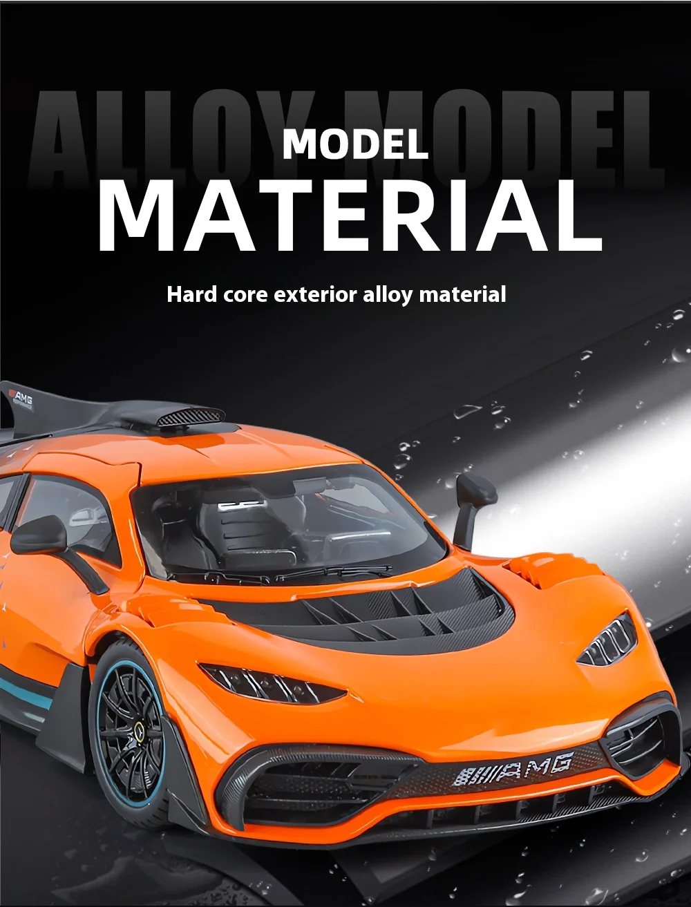 Large 1/18 Alloy Die-Cast AMG-ONE Sports Car Model Simulation Sound and Light Adult Collection Boy Birthday Gift