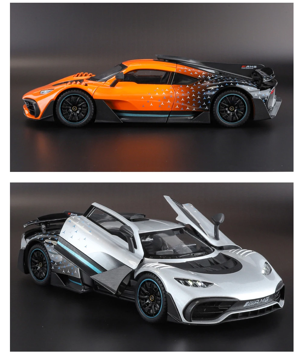 Large 1/18 Alloy Die-Cast AMG-ONE Sports Car Model Simulation Sound and Light Adult Collection Boy Birthday Gift