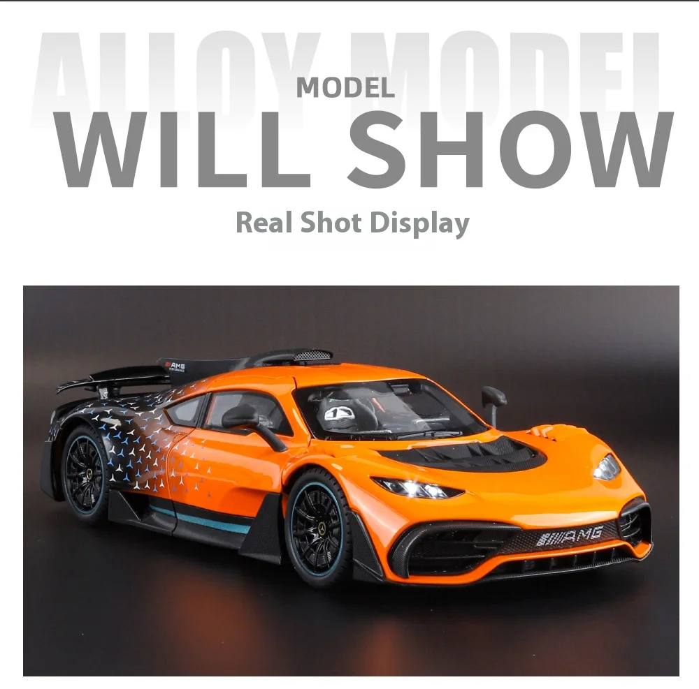 Large 1/18 Alloy Die-Cast AMG-ONE Sports Car Model Simulation Sound and Light Adult Collection Boy Birthday Gift