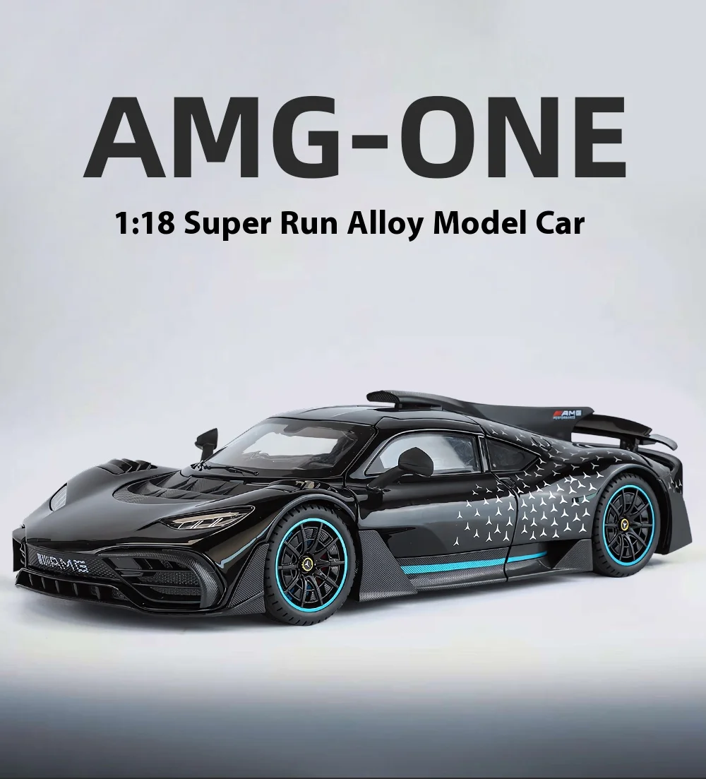 Large 1/18 Alloy Die-Cast AMG-ONE Sports Car Model Simulation Sound and Light Adult Collection Boy Birthday Gift