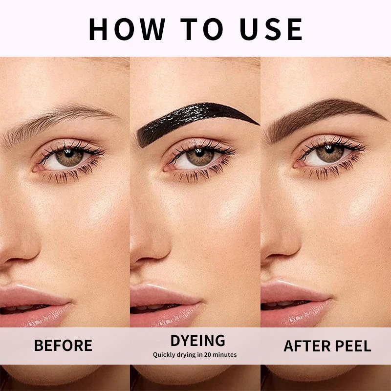 1/2PCS Qiciy Peel‑Off Eyebrow Gel, Dark Brown, Light Brown And Black Color Are Optional, Lazy Diy Semi‑Permanent Peel‑Off Eyebrow Gel, Novice Friendly And Easy To Use Peel‑Off Eyebrow Products, Makeup Artist Tools, Valentine'S Day Gifts.