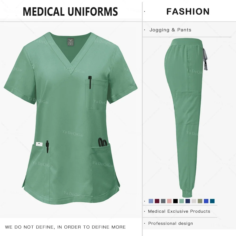 Women Pink Medical Scrubs Set Clinical Work Uniform Comfort Hospital Pharmacy Oral Dental Surgery Nurse Doctor Workwear Professional Medical Supply