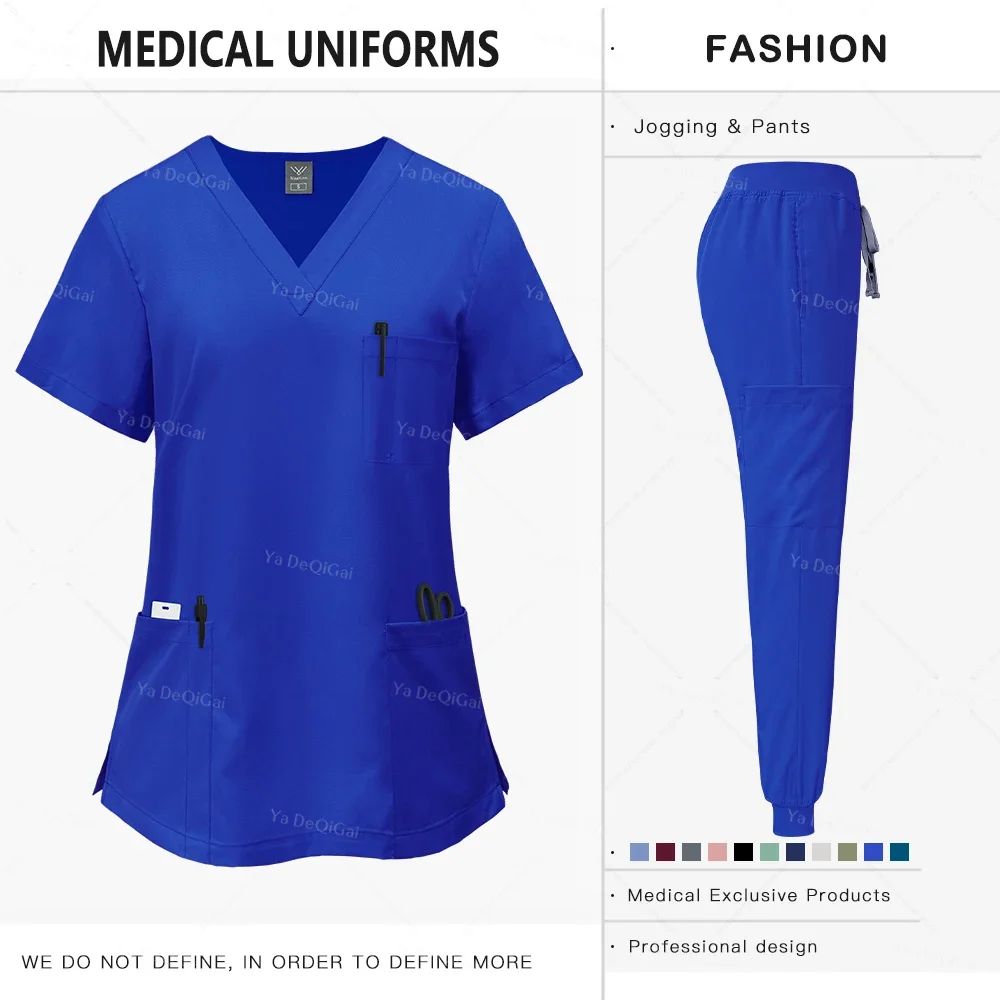 Women Pink Medical Scrubs Set Clinical Work Uniform Comfort Hospital Pharmacy Oral Dental Surgery Nurse Doctor Workwear Professional Medical Supply