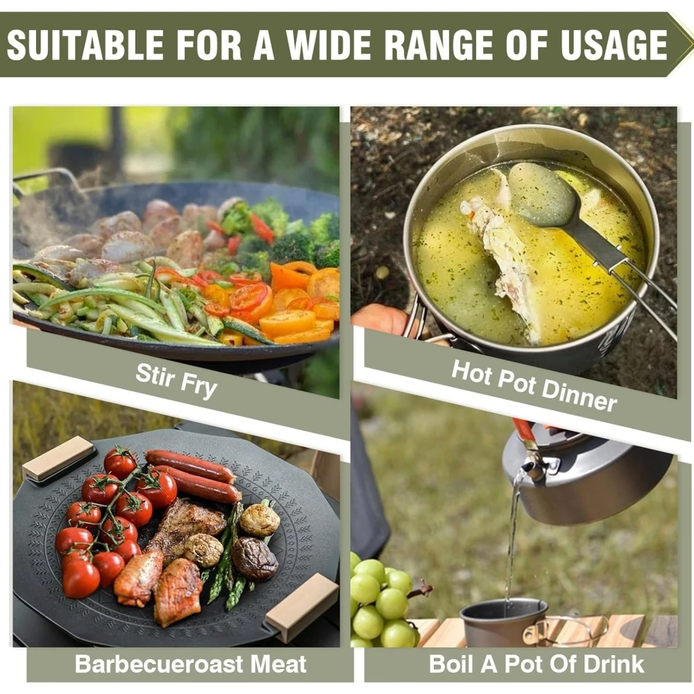 Portable Outdoor Burner Stove, 21,000-Watt Camping Backpacking Stove, Outdoor High-Flame Seven-Star Stove, with Fuel Canister Adapter and Piezo Igniter, Foldable Windproof Camping Gas Stove, Ideal for Picnics, Hiking, and Outdoor Backpacking Trips