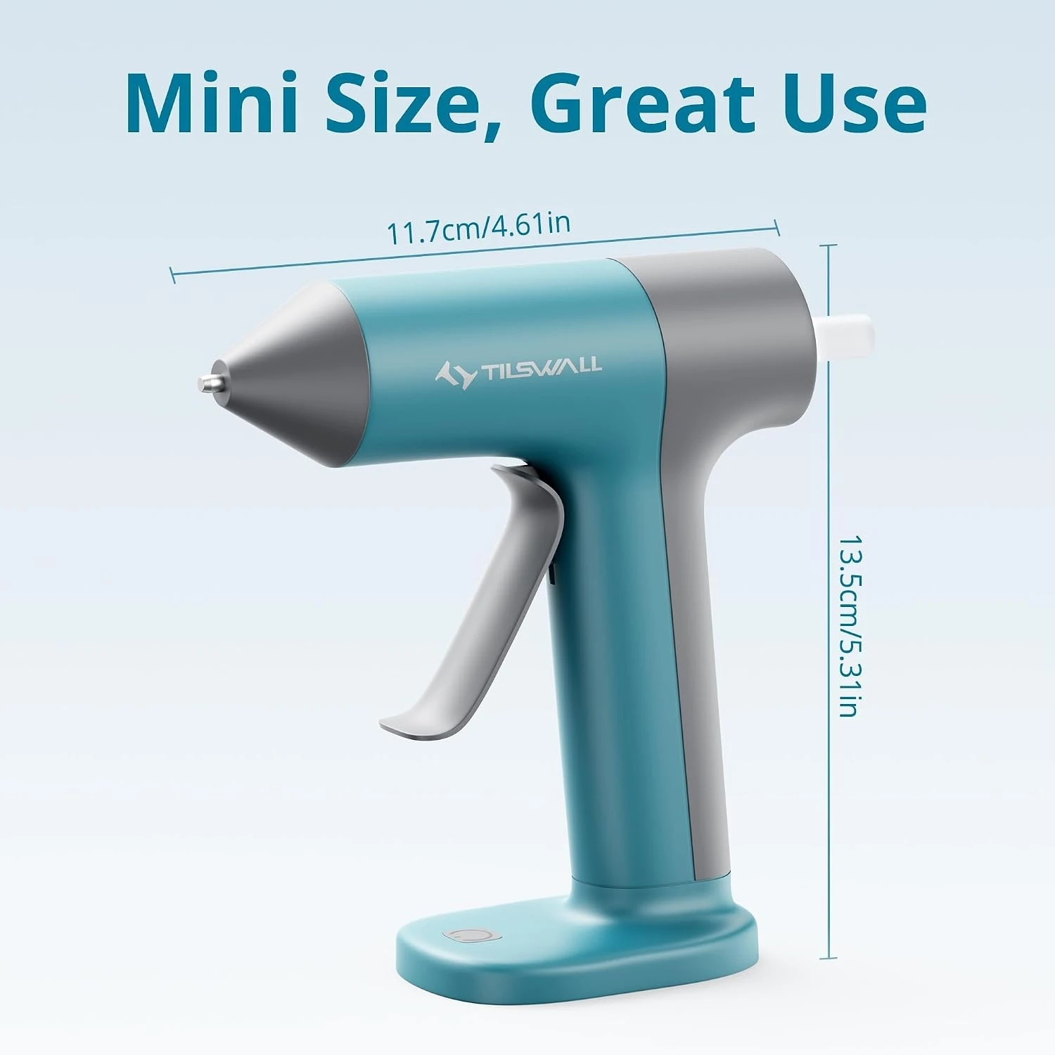 Cordless Hot Glue Gun 4V USB‑C Rechargeable Mini Hot Melt Glue Gun with Battery 30s Fast Heating, Anti‑Drip Nozzle, Comes With 7*140mm Hot Glue Sticks Portable Glue Gun For Crafts DIY Projects & Home Repairs