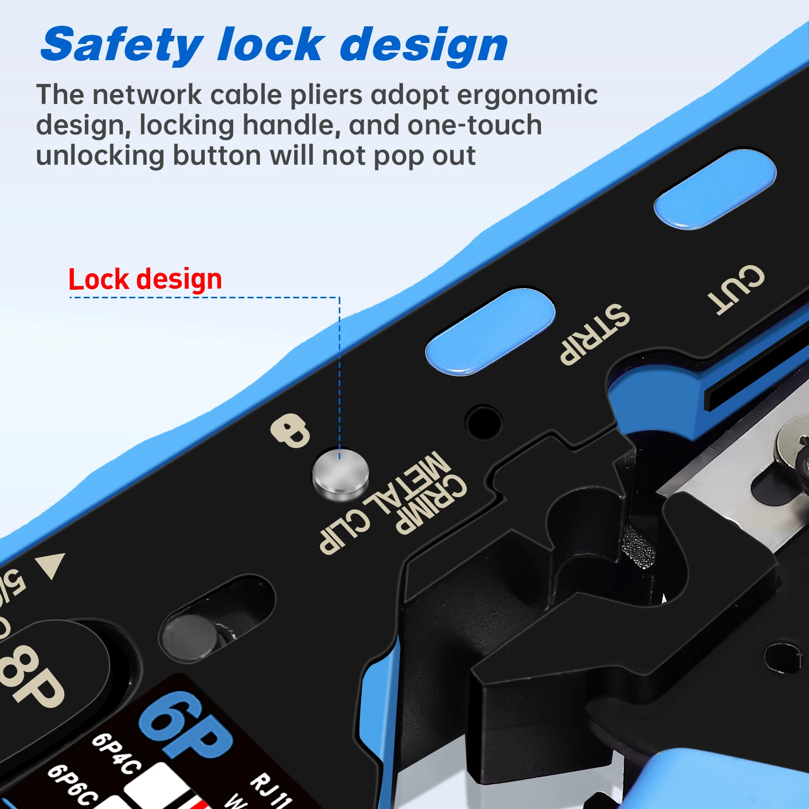 ZoeRax RJ45 CAT7 CAT6A Crimping Tool RJ45 Network Tool Kit for CAT6A CAT7 CAT5 CAT6 Connectors with Crimp Tool,Wire Stripper and Blades