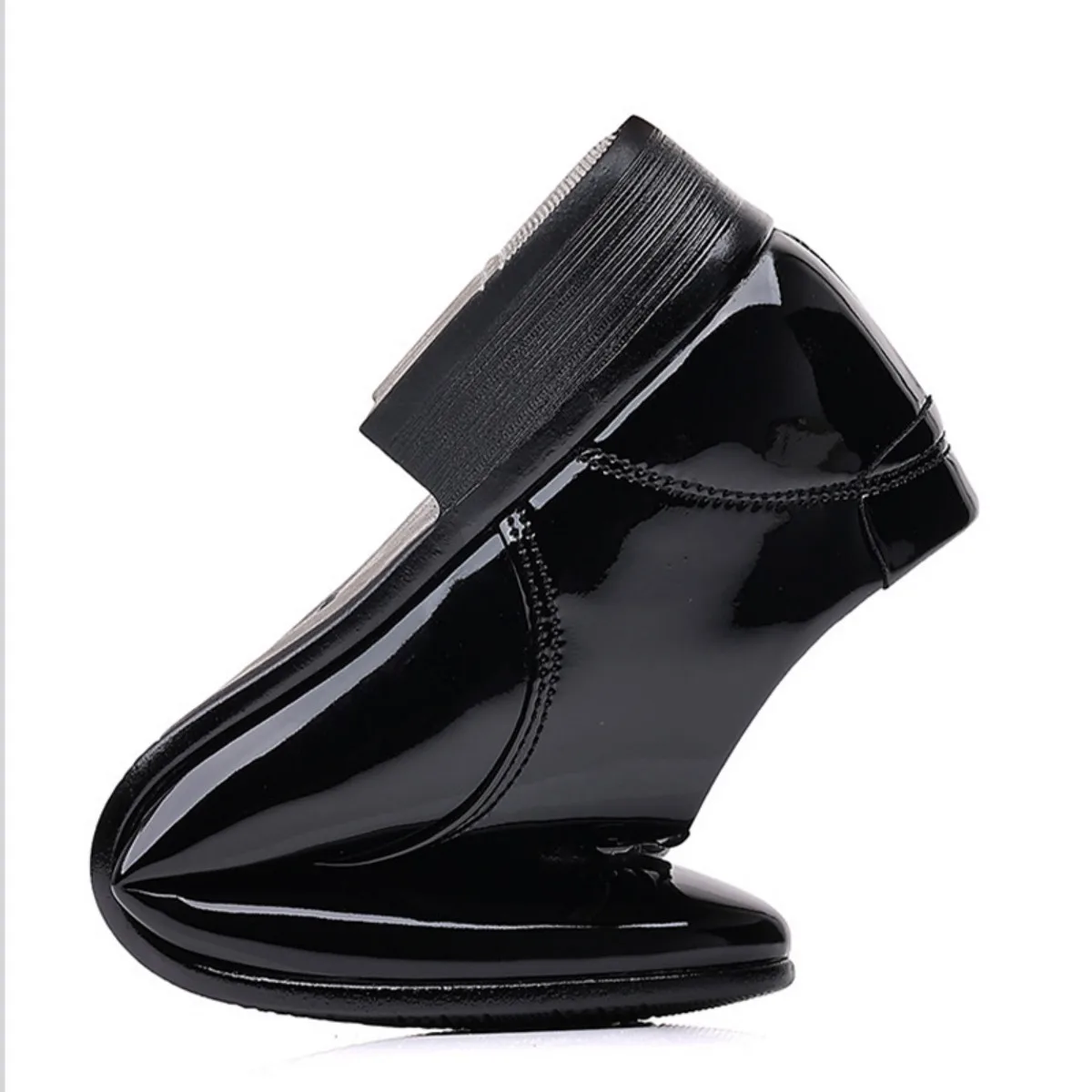 Men's Casual Dress Shoes Mesh Pattern Derby Shoe Classic Lace-up Pointed Formal Oxford Tuxedo Shoes For Men