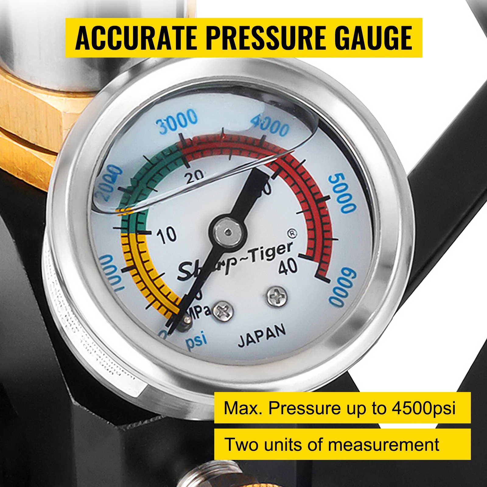SucceBuy 3 Stage PCP Pump + Pressure Gauge 4500PSI Tire Kayak Ball Inflatable Rifle Air Gun Filling Stirrup High Pressure