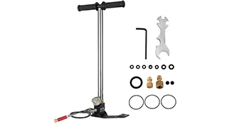 SucceBuy 3 Stage PCP Pump + Pressure Gauge 4500PSI Tire Kayak Ball Inflatable Rifle Air Gun Filling Stirrup High Pressure