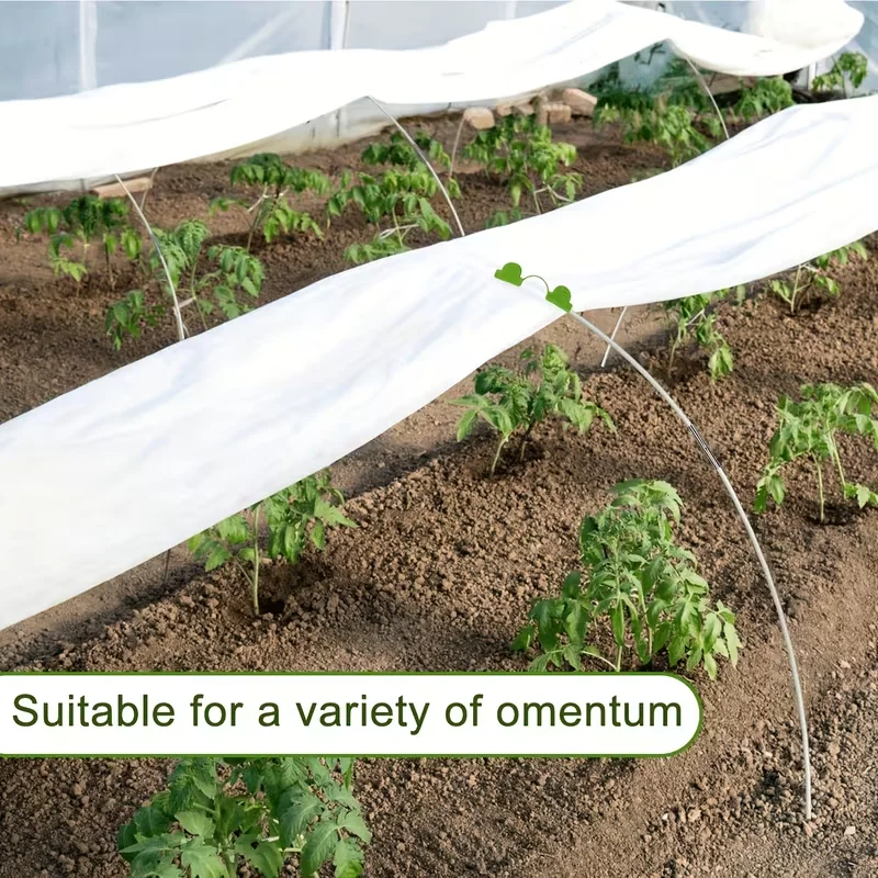 25/50 Garden Rings, Designed Specifically for Elevated Flower Beds and Planting Shelters, Using a 43inch Wide Tunnel Greenhouse Frame. These Rust-Resistant Fiberglass Support Rings Feature a Double-Layer Design and Include 16/32 Clips and 20/40 Connectors