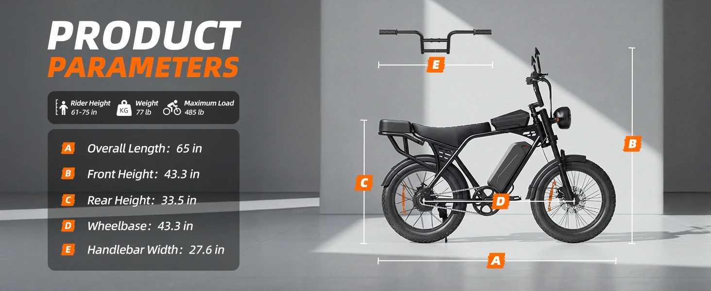 X5 20 Inch Fat Tire All‑Terrain Electric Bike, 1500W Peak Motor, 48V 15AH Removable Battery, Dual Disc Brake Adult E‑Bike for Off‑Road Beach Snow Commuting