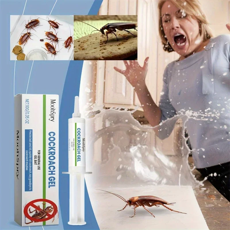 Convenient Placement Cockroach Bait Gel Set of 4, Indoor Household Daily Gel Supply, Multipurpose Home Accessory for Kitchen, Bathroom and Apartment Indoor Corners