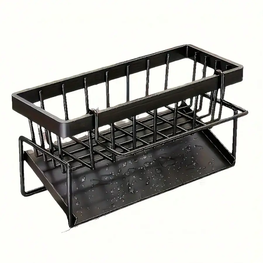Effective Draining Kitchen Sponge Shelf, Soap Holder, Stainless Steel Material Is More Sturdy, Slope Design Is Free From Water Accumulation, Towel Independent Rack Effective Anti-Mold, Kitchen Storage