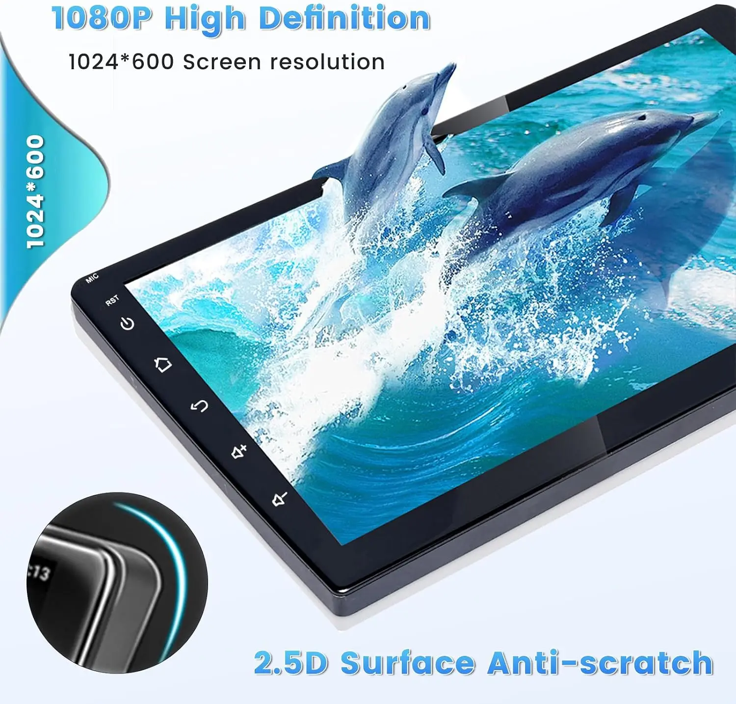 New 9 Inch Android 15 Double Din Car Stereo 2GB+64GB Touch Screen Car Radio Multimedia Video Player for Toyota Corolla EX 2005‑2012 Wireless Carplay & Android Auto GPS Navigation Support FM RDS DSP SWC WiFi Bluetooth Mirror Link Split Screen