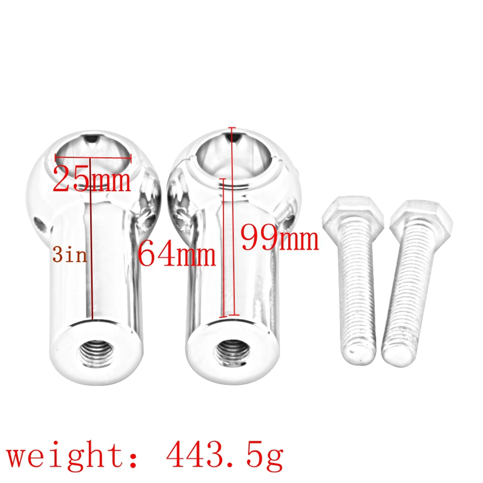 For Harley Davidson Cruisers Choppers Metrics All Motorcycles With 2.5cm/ 1" Bar Diameters 3" Inch Handle Handlebar Risers Kit