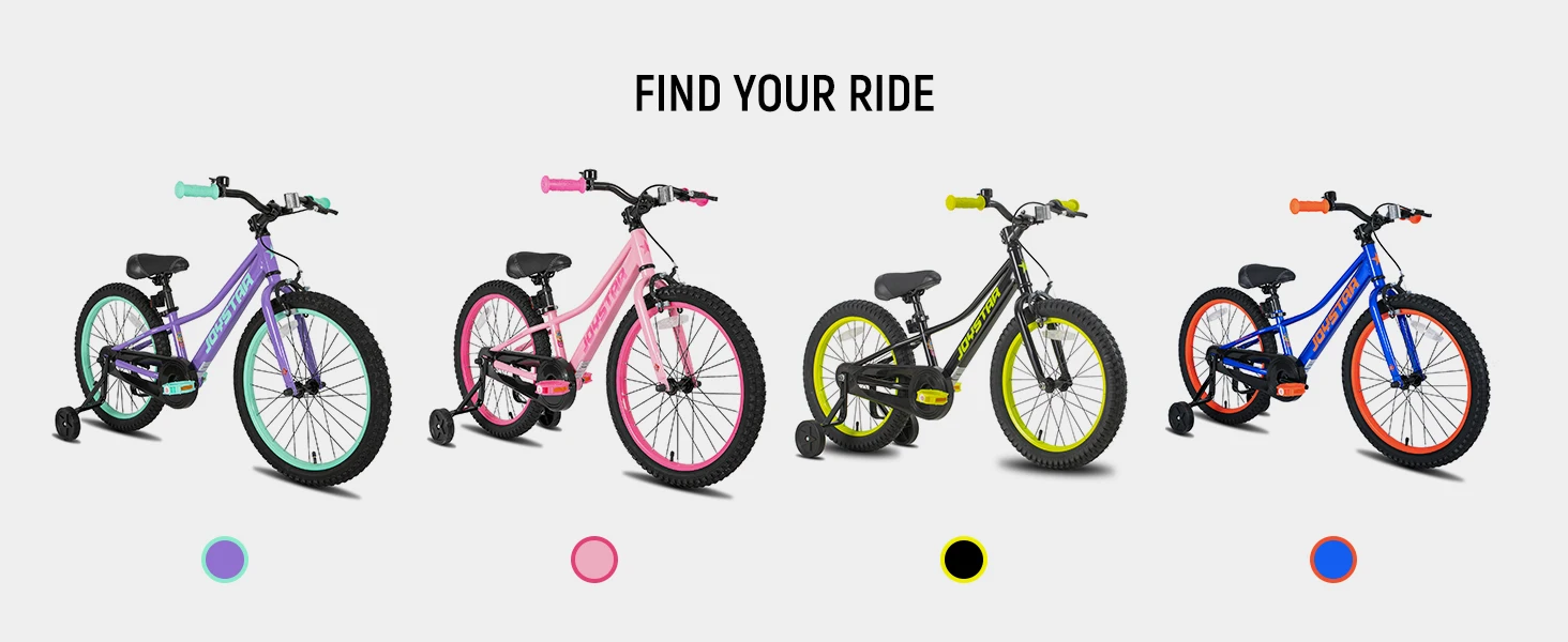 JOYSTAR NEO 20" 24" Kids Mountain Bike for Boys Girls 5-12 Years 20" Kids Bike with Training Wheels, 24 Inch Bike with Kickstand, Dual Brake