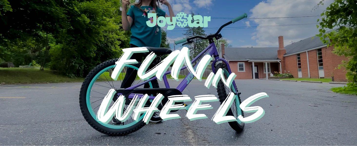 JOYSTAR NEO 20" 24" Kids Mountain Bike for Boys Girls 5-12 Years 20" Kids Bike with Training Wheels, 24 Inch Bike with Kickstand, Dual Brake