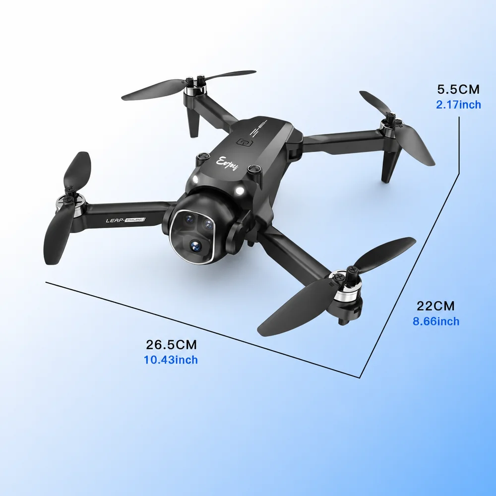 H26 Foldable RC Drone Quadcopter Portable RC Aircraft Equipped with Dual Cameras for High‑altitude Perspective Shooting, Outdoor Travel Flying Toy, Surprise Gift for Adults Kids Beginners, Halloween Christmas Thanksgiving Birthday Holiday Present