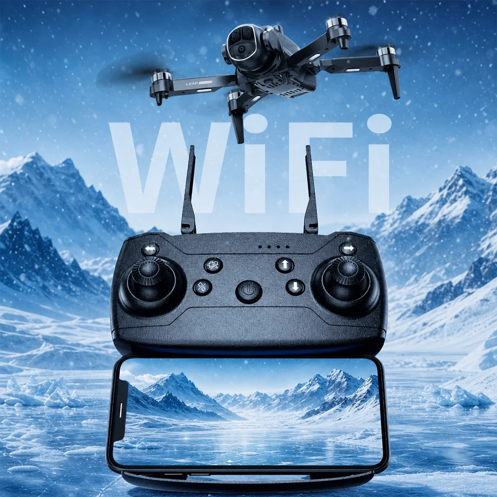 H26 Foldable RC Drone Quadcopter Portable RC Aircraft Equipped with Dual Cameras for High‑altitude Perspective Shooting, Outdoor Travel Flying Toy, Surprise Gift for Adults Kids Beginners, Halloween Christmas Thanksgiving Birthday Holiday Present