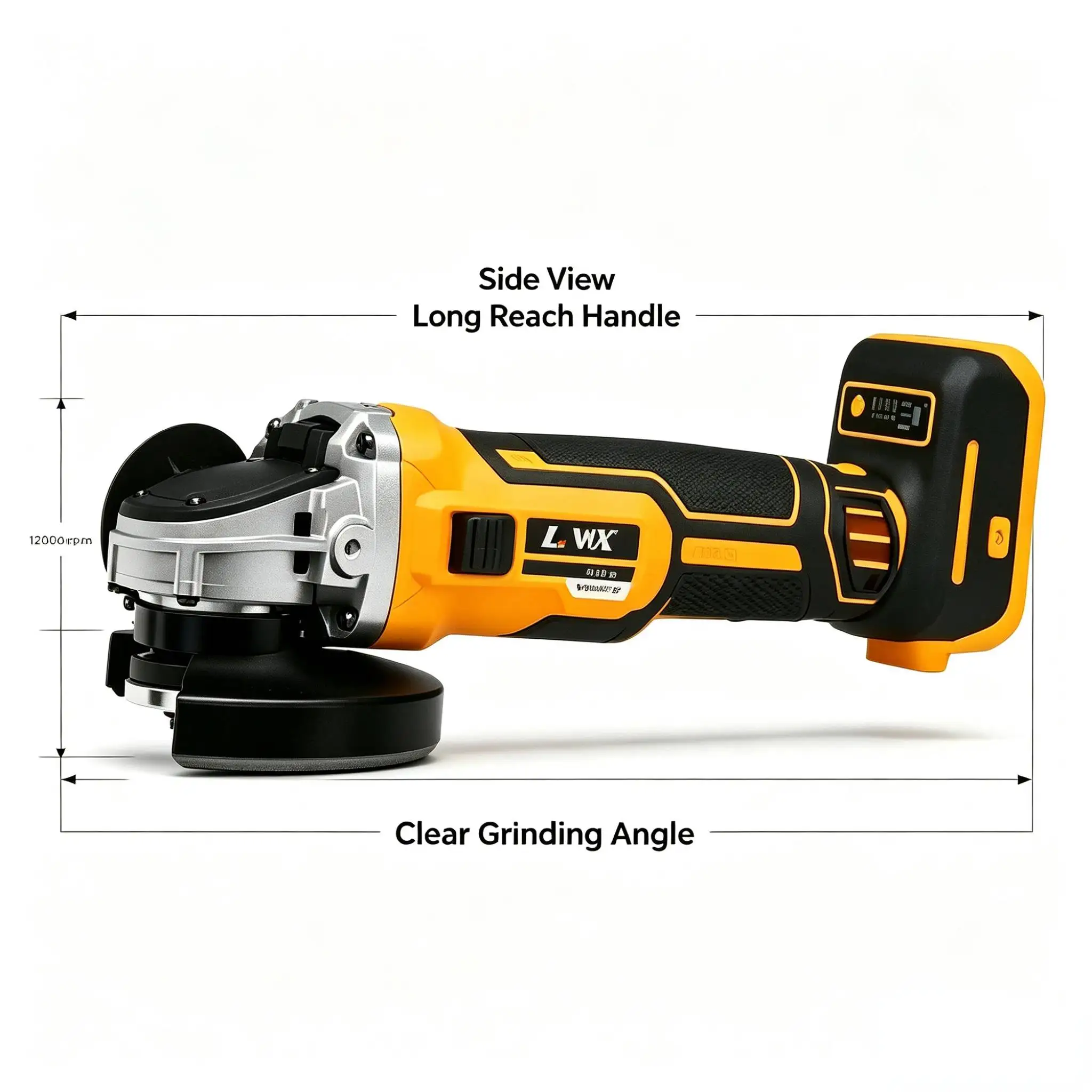 Cross-Border DW Brushless Lithium Angle Grinder, Multifunctional Polishing and Cutting Small Cordless Electric Sander Wholesale, Compatible with 20V, 6Ah Batteries