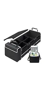 Car Trunk Organizer, Large Capacity Car Organizers and Storage with 8 Pockets, Waterproof Backseat Hanging Organizer for SUV, Truck, MPV, Interior Accessories for Men and Women