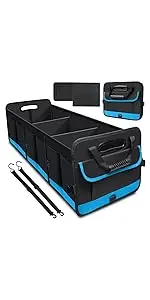 Car Trunk Organizer, Large Capacity Car Organizers and Storage with 8 Pockets, Waterproof Backseat Hanging Organizer for SUV, Truck, MPV, Interior Accessories for Men and Women