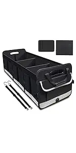 Car Trunk Organizer, Large Capacity Car Organizers and Storage with 8 Pockets, Waterproof Backseat Hanging Organizer for SUV, Truck, MPV, Interior Accessories for Men and Women