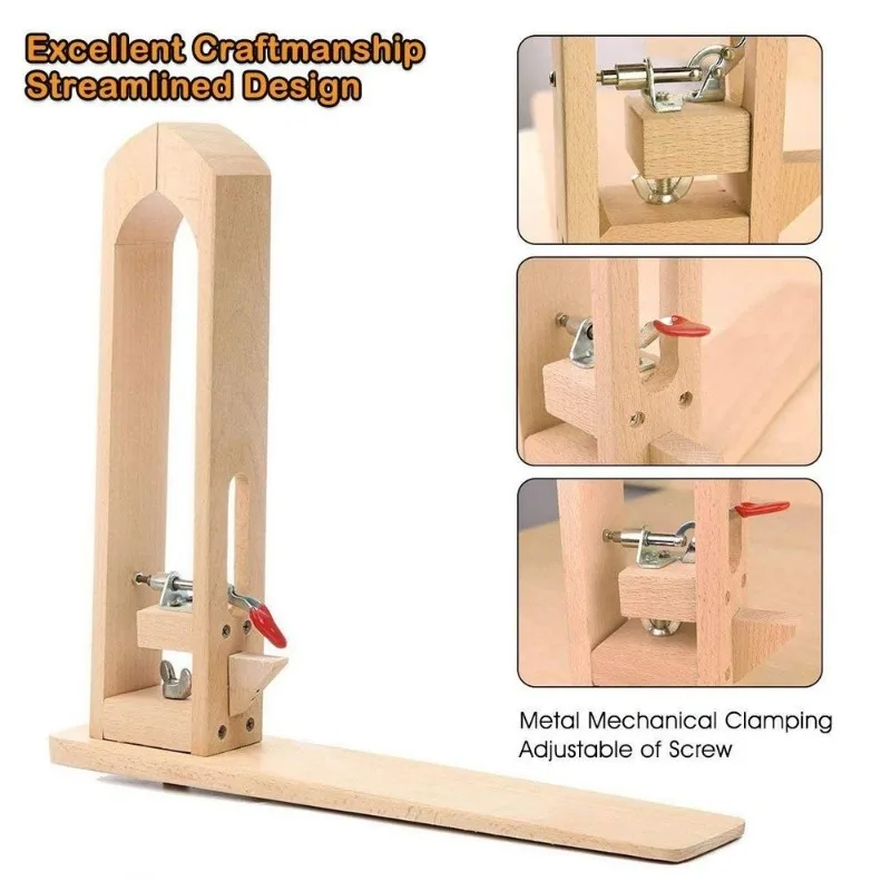 1Set Leather Stitching Pony DIY Leather Stitching Clamp with PU Leather Wood Pony Horse Clamp