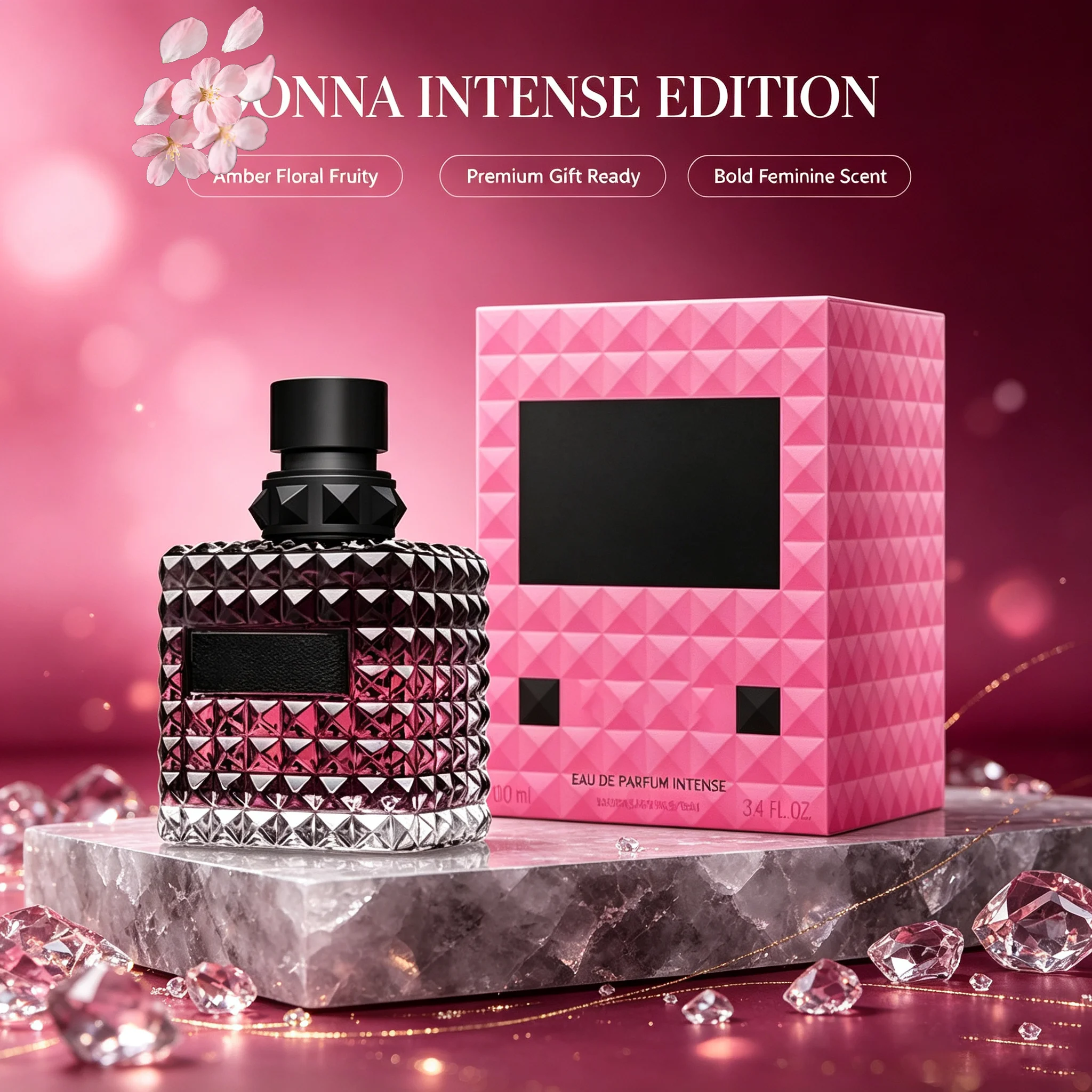 New Arrival Donna Intense EDP 100ml 3.4oz Bourbon Vanilla Jasmine Benzoin Amber Long Lasting Scents Perfumes Sprays Women Labor Day Halloween Thanksgiving Black Friday Cyber Monday Christmas Gift Ideas Best Seller Fast US Local Shipping Spray Scent Hot