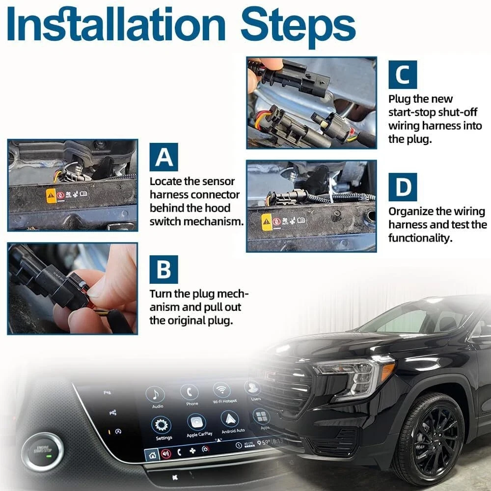 1PCS New Auto Start Stop Harness Disable Eliminator Engine Stop Start Eliminator A-Off Disable Delete Device Harness For Chevy Trax Cruze Blazer Equinox Trailblazer Buick Terrain Encore LaCrosse Envision Cadillac XT4 XT6 XT5 Opel Astra Mokka