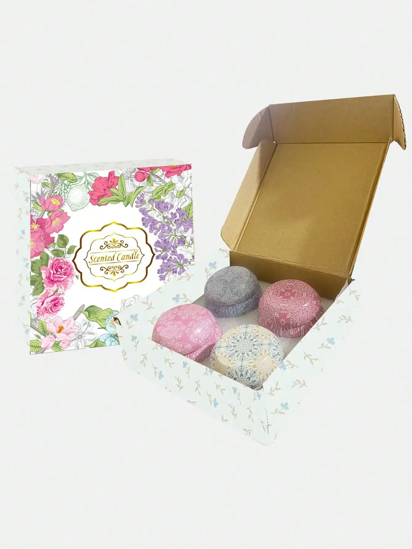 4pcs/1pc Boxed Scented Candle Set, Assorted Fragrances, Long-Lasting, Smokeless Ideal For Holidays, Weddings, Home Decor, Room Decor, Seasonal Decor
