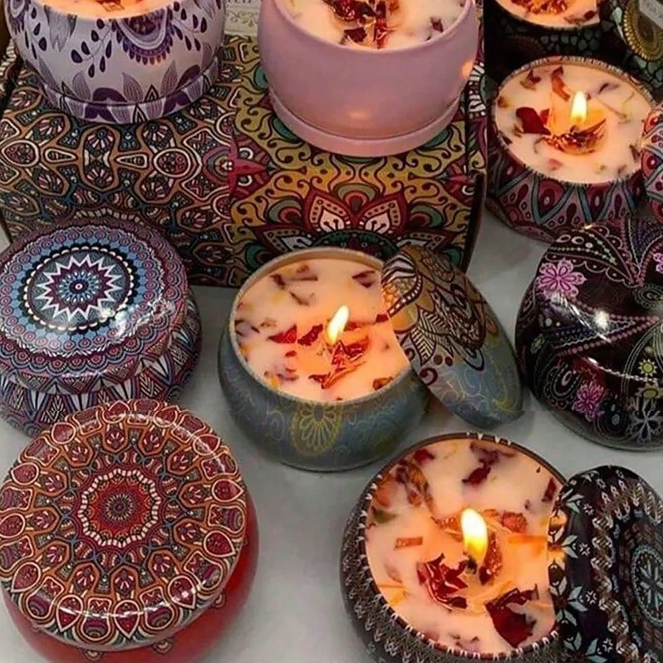 4pcs/1pc Boxed Scented Candle Set, Assorted Fragrances, Long-Lasting, Smokeless Ideal For Holidays, Weddings, Home Decor, Room Decor, Seasonal Decor