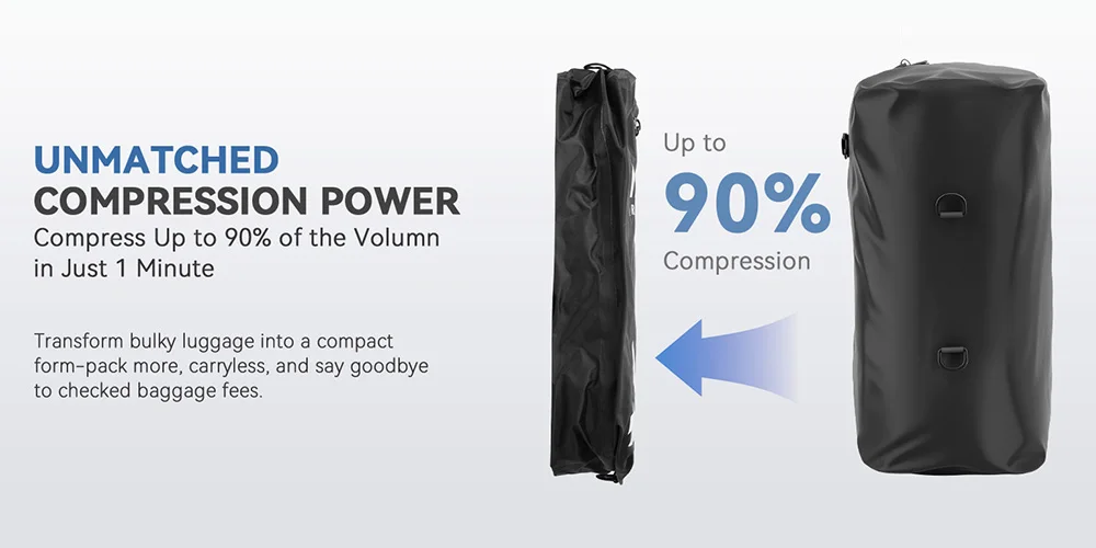 Vacuum Compression Packing Bags For Travel Clothing, Space Saving Storage Pouches For Luggage Suitcase Organizer