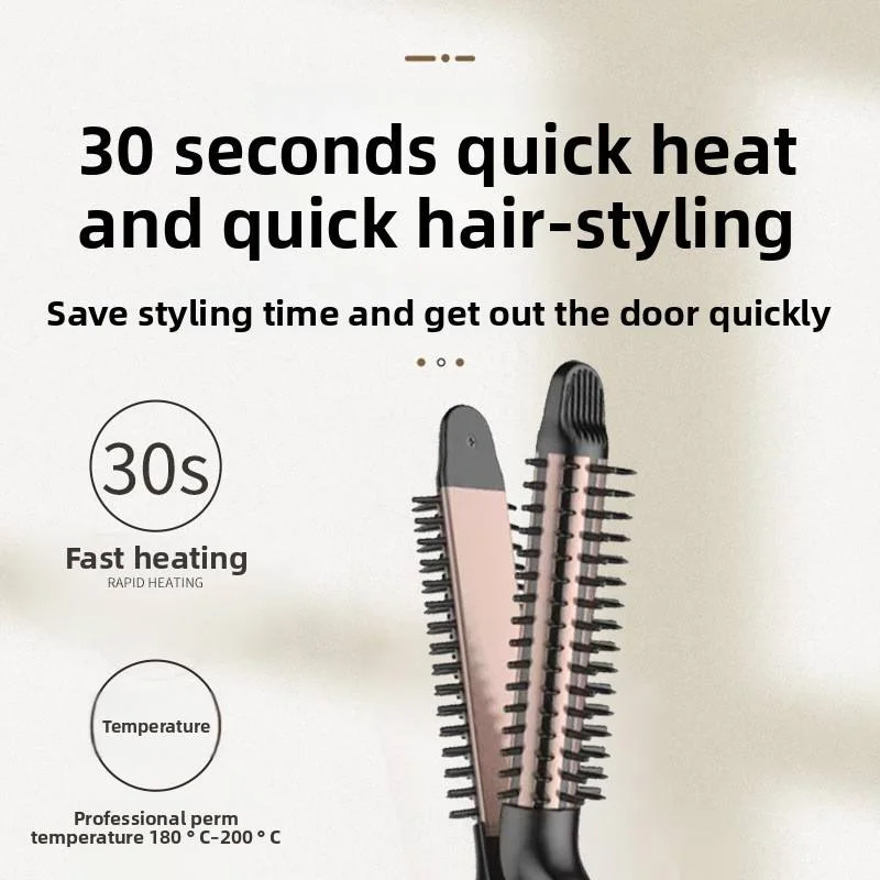 New Type of Multi-Functional LED PTC Hair Styling Tool - Electric Hair Curler and Straightening Comb - Suitable for Both Home Use and Travel