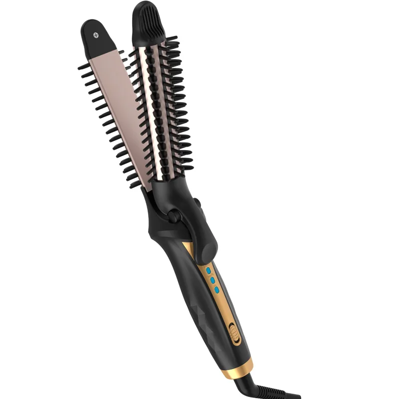New Type of Multi-Functional LED PTC Hair Styling Tool - Electric Hair Curler and Straightening Comb - Suitable for Both Home Use and Travel