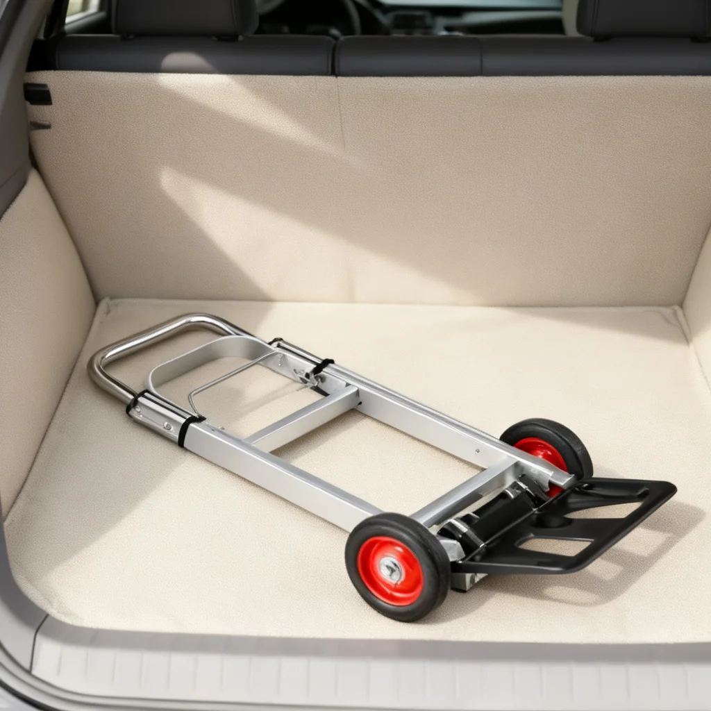 Portable Utility Trolley Cart Lightweight Aluminum Folding Utility Trolley Cart for Trunk Luggage Moving Storage Must Have 2026