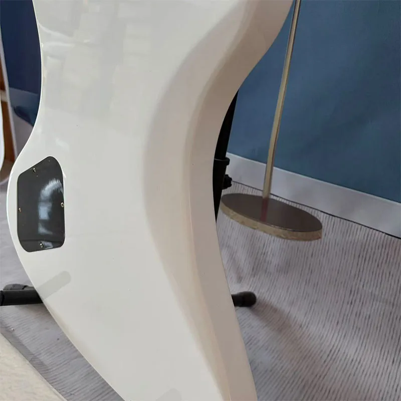 Local Warehouse, Unbranded Electric Guitar, White with Black Pickguard, Rock‑style, Suitable for Beginners and Intermediate Players, Holiday Gift, Free Shipping