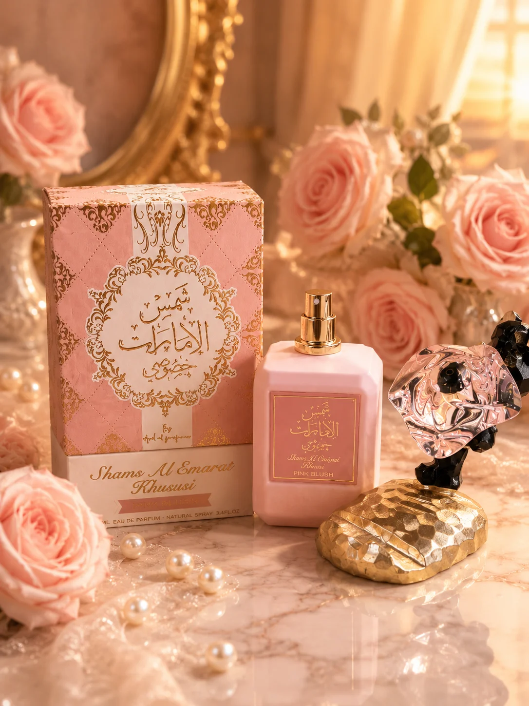 Pink Blush Perfume 100ml for Women Long Lasting Soft Floral Rose Eau De Parfum Spray Luxury Gift Set