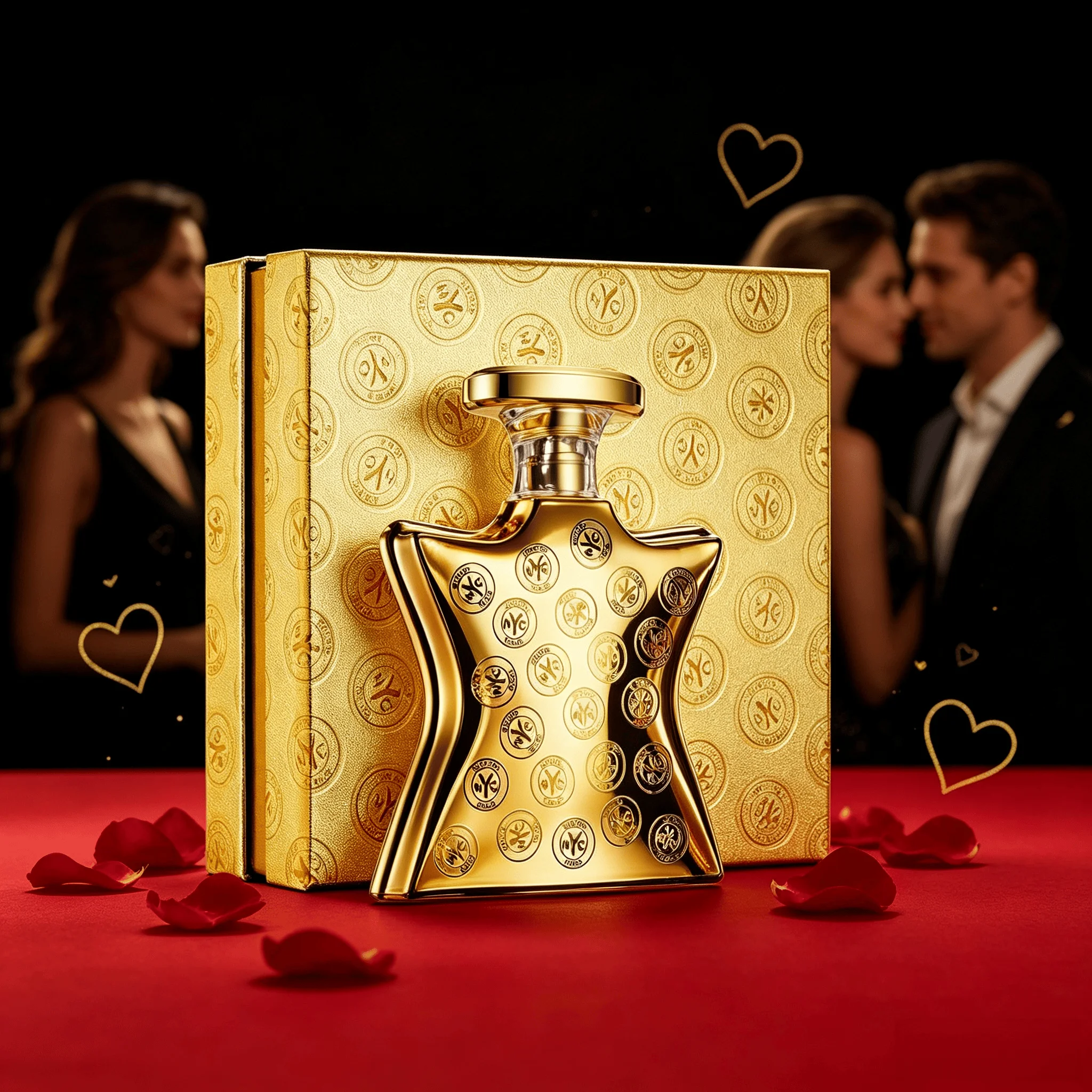 Bond No.9 Dubai Gold Eau de Parfum, Unisex Oriental Spicy Woody Scent. Rich Brandy & Saffron, Warm Amber Sandalwood Base. Long‑lasting 7‑11 Hours. Luxurious Full‑Gold Mirror Bottle with Premium Gift Box, Upscale Valentine’s Day Gift