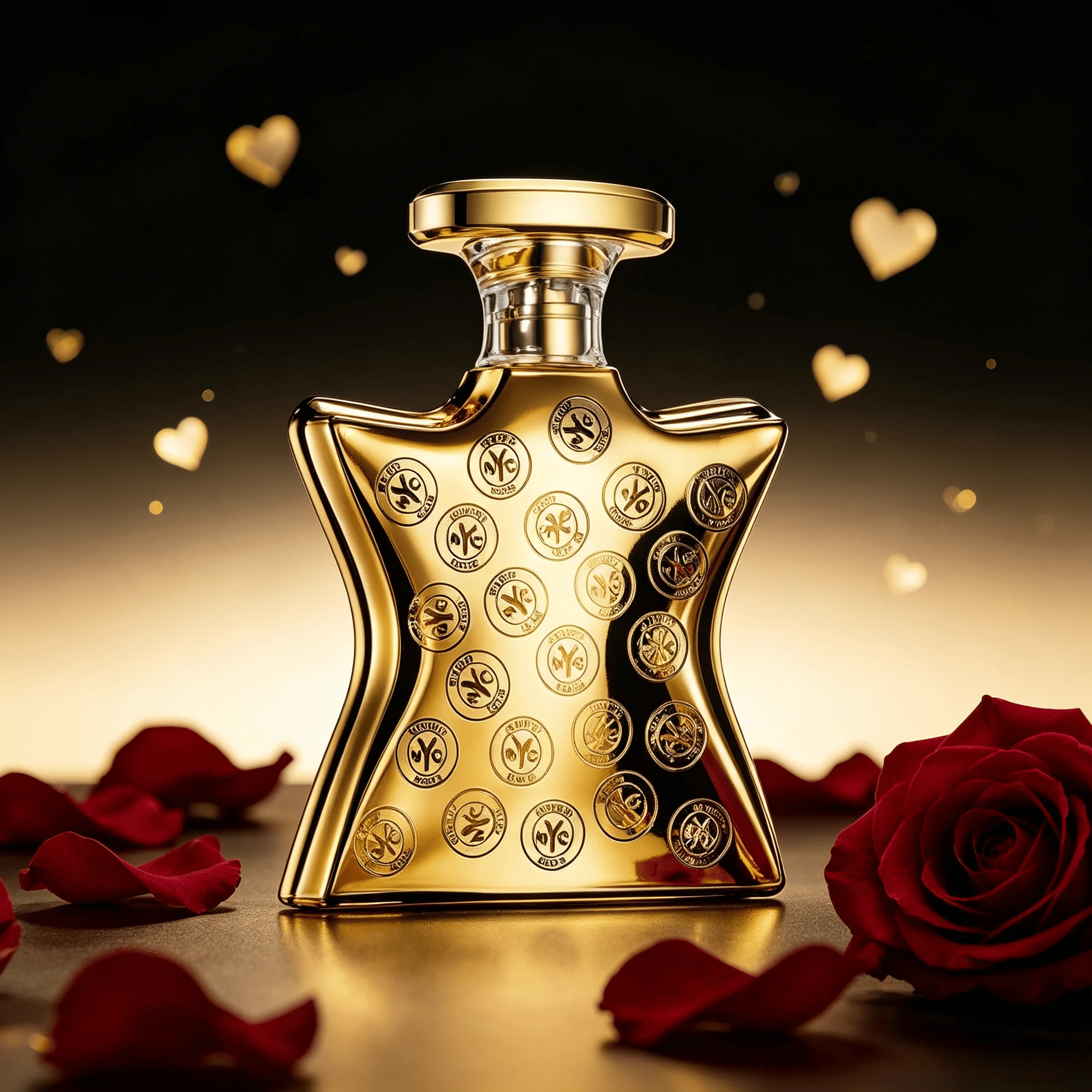 Bond No.9 Dubai Gold Eau de Parfum, Unisex Oriental Spicy Woody Scent. Rich Brandy & Saffron, Warm Amber Sandalwood Base. Long‑lasting 7‑11 Hours. Luxurious Full‑Gold Mirror Bottle with Premium Gift Box, Upscale Valentine’s Day Gift